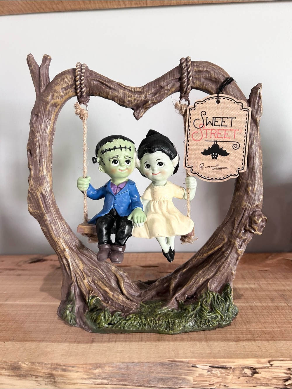 NWT Sweet Treat Kewpie Frankenstein & Bride on a Swing